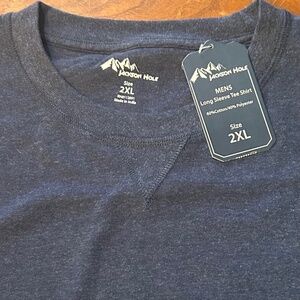 Men's Jackson Hole Long Sleeve Cotton Blend Tee Shirt Size 2XL